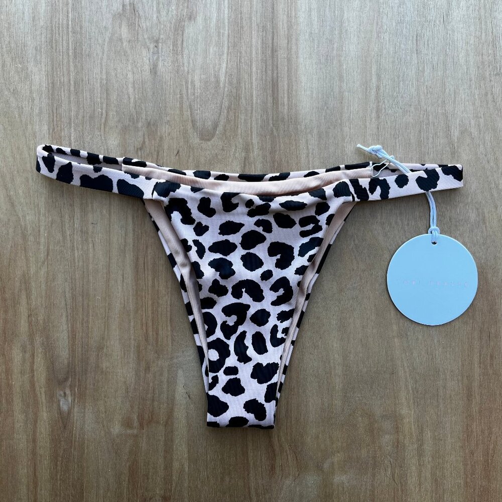 TORI PRAVER BLAKE BOTTOM Women’s Leopard Lined Bikini Bottoms sz XS NWT